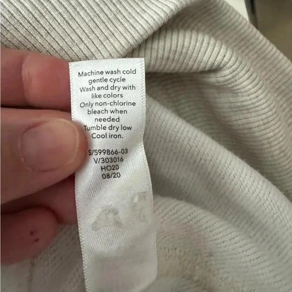 Athleta Modal Mala Hoodie Dress Heathered Oatmeal Size Small - Picture 9 of 12